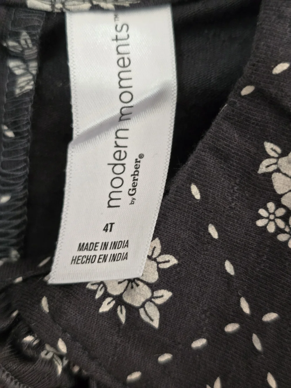 Black Floral Peter Pan Collar Kids Dress